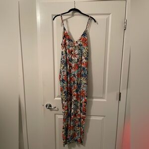 Love Stitch Floral Maxi Dress Size S/M Multicolor Summer Spring Vacation Beach